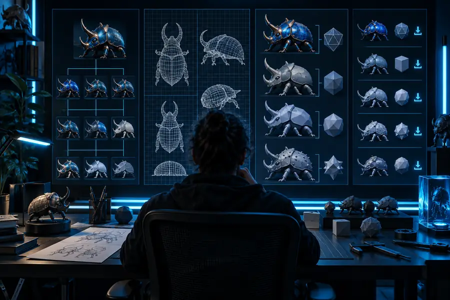 Technical artist reviewing repository options