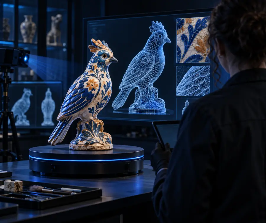 A generated 3D concept being reviewed